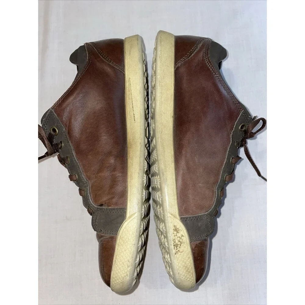 Footjoy Golf Sneaker Mens Size 8.5 M Brown Leather Lace Up Small Plastic Cleats